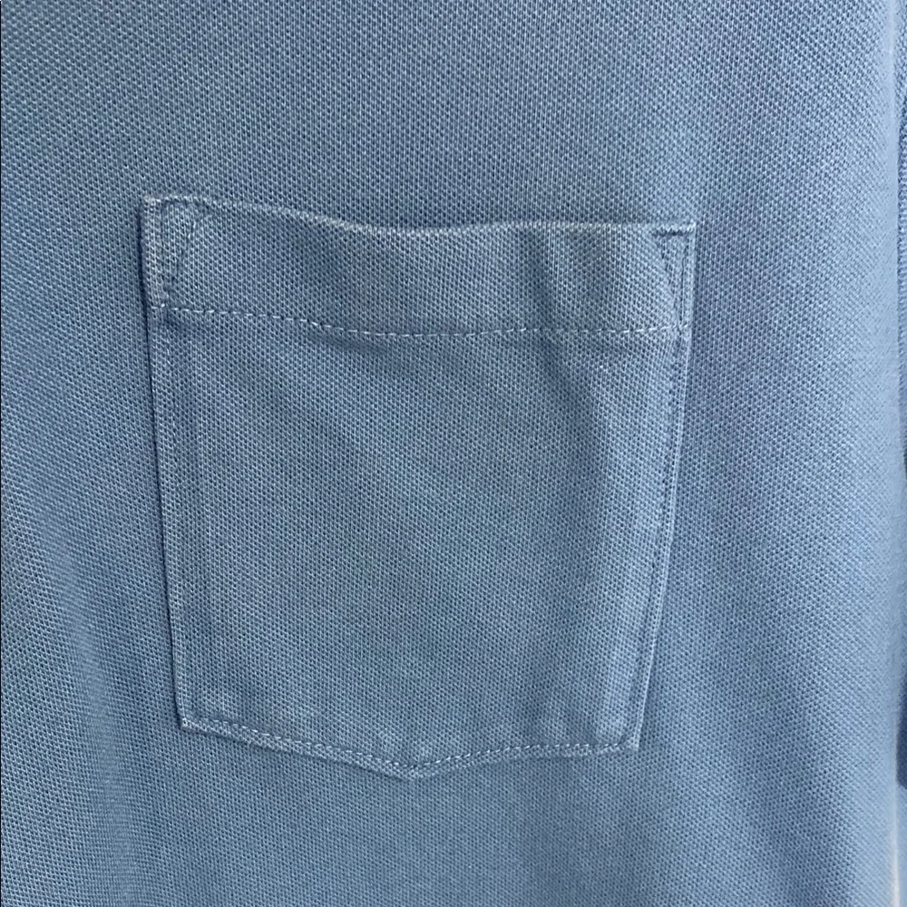 Banana Republic Shirt Polo Short Sleeve Preppy Vibrant Blue Size Medium